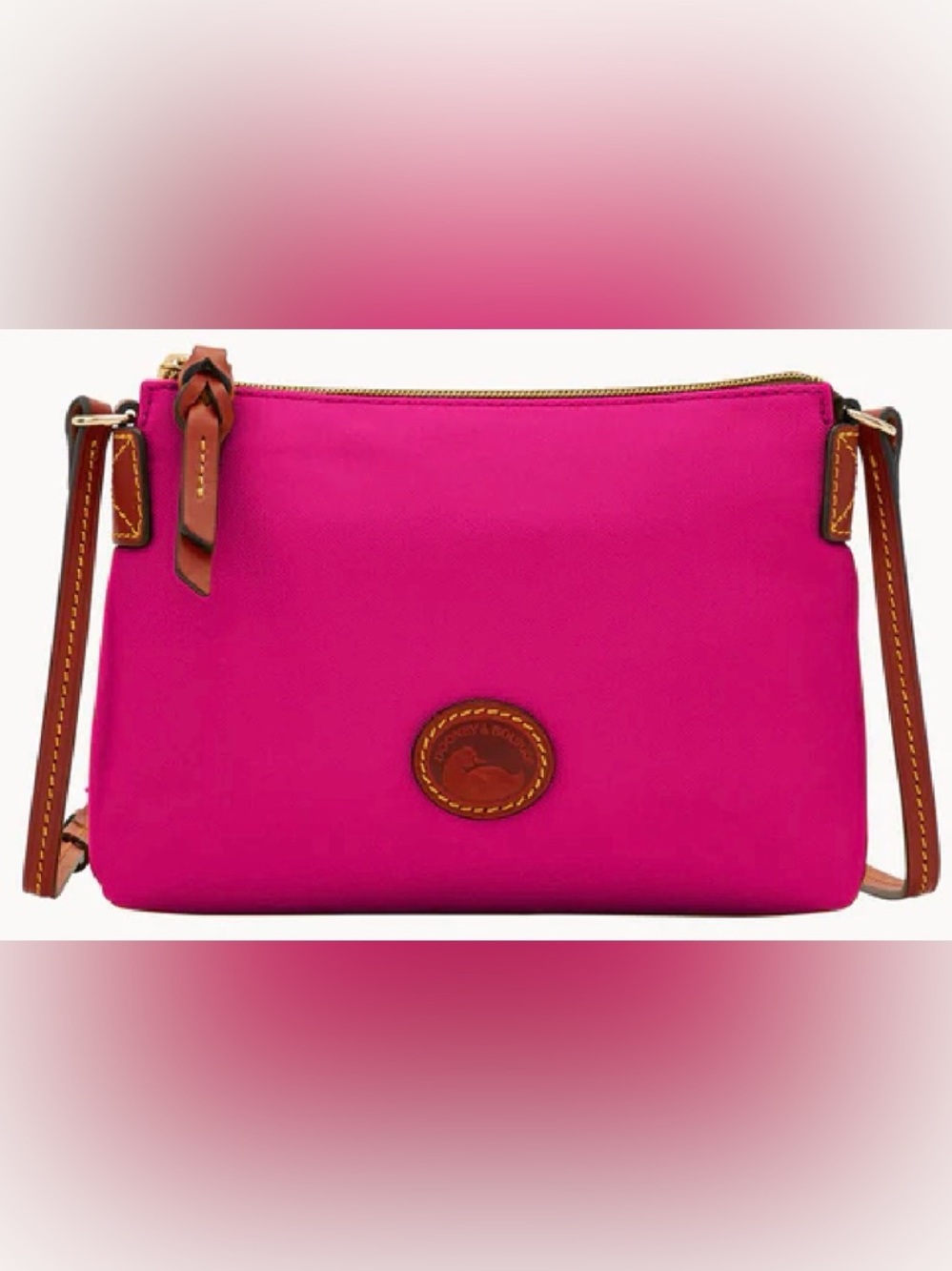 Dooney & Bourke Crossbody Pouchette Pink Great Condition Bag Purse LIKE NEW